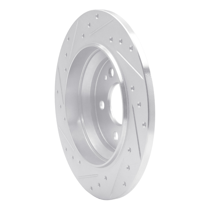Mercedes-Benz Viano Brake Rotor (1) - Rear Right - R1 Concepts - Drilled & Slotted - Silver - `16-`23